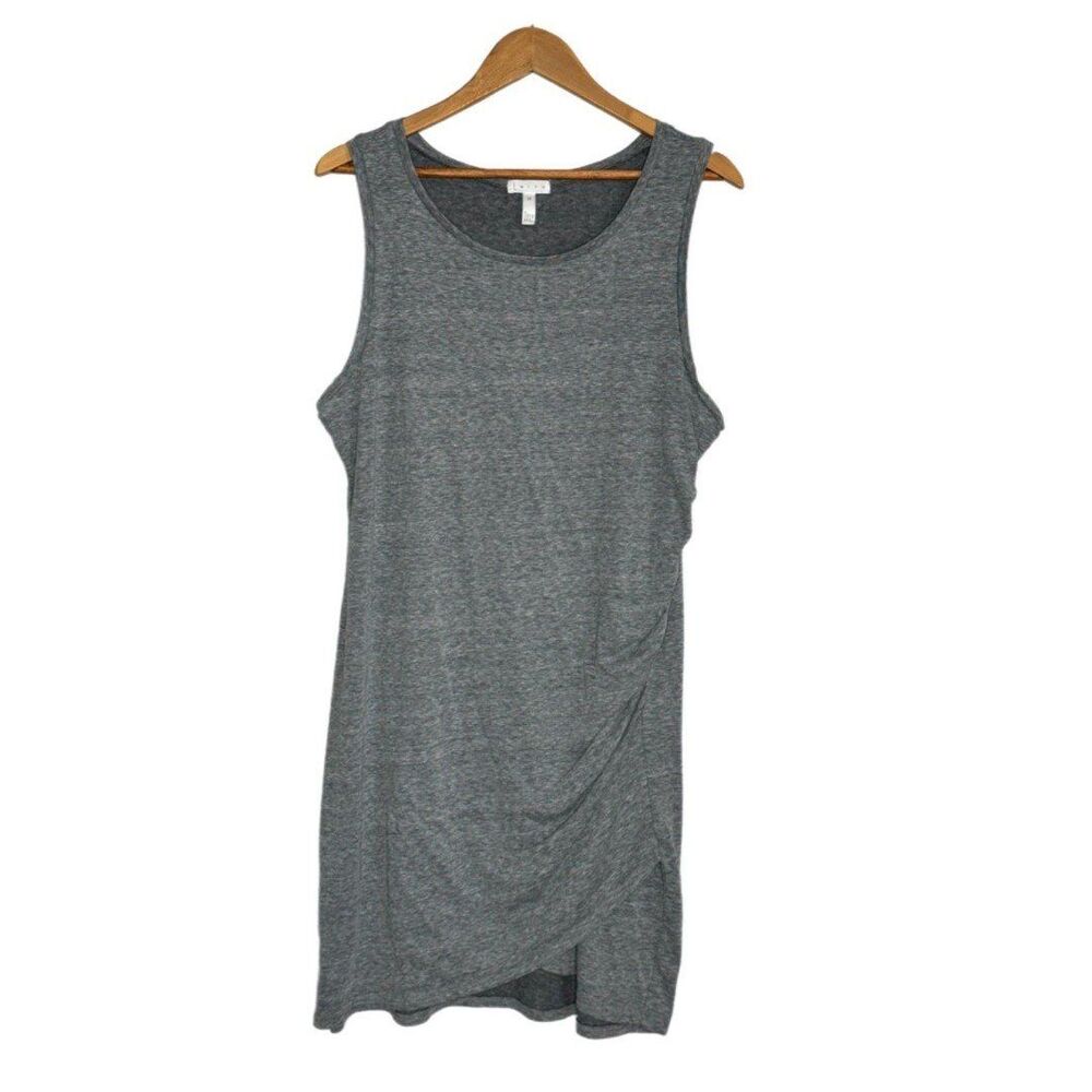 2XL t-shirt dress, gray - everyday casual sleeveless dress, Leith